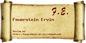 Feuerstein Ervin névjegykártya